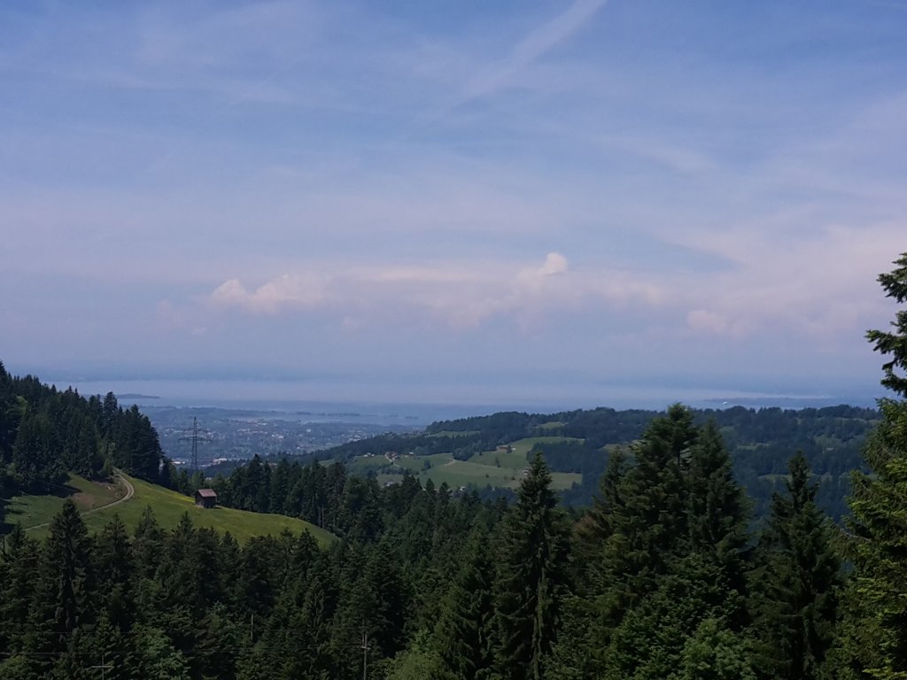 Blick auf den Bodensee kurz vor der Berchtoldshöhe