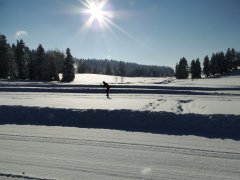 Gut präparierte Loipen im Nordic Sport Park Sulzberg